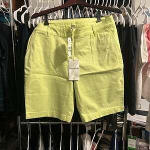 Tommy Bahama Women's Boracay Lime Green Chino Bermuda Shorts